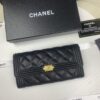 CHANEL Le Boy Long Wallet, Model A80286, Calfskin with Gold-Tone Hardware, Original Quality, Complete Packaging Included! Dimensions: 10.5 x 19 x 3 cm, Color: Quilted Beige with Golden Clasp