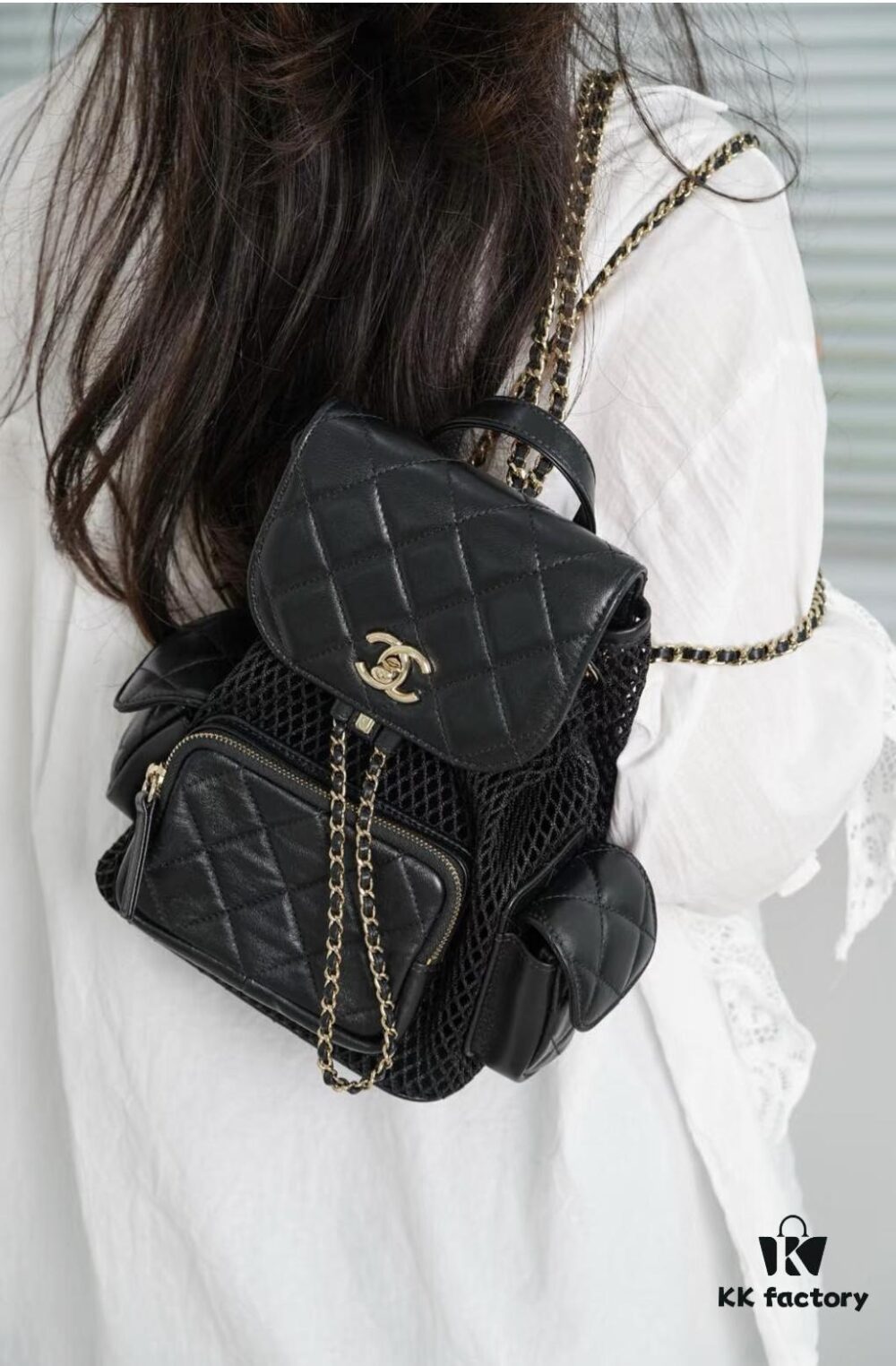 CHANEL 25S Spring/Summer Bestseller Series Mesh Netting Backpack