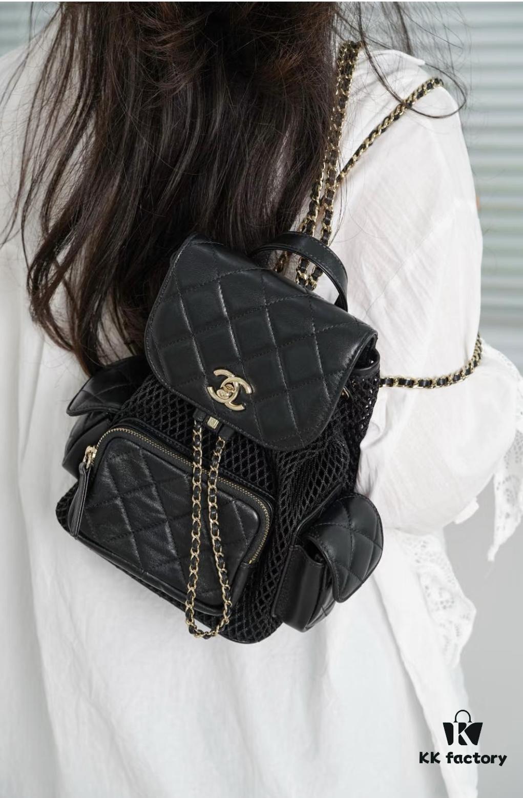 CHANEL 25S Spring/Summer Bestseller Series Mesh Netting Backpack