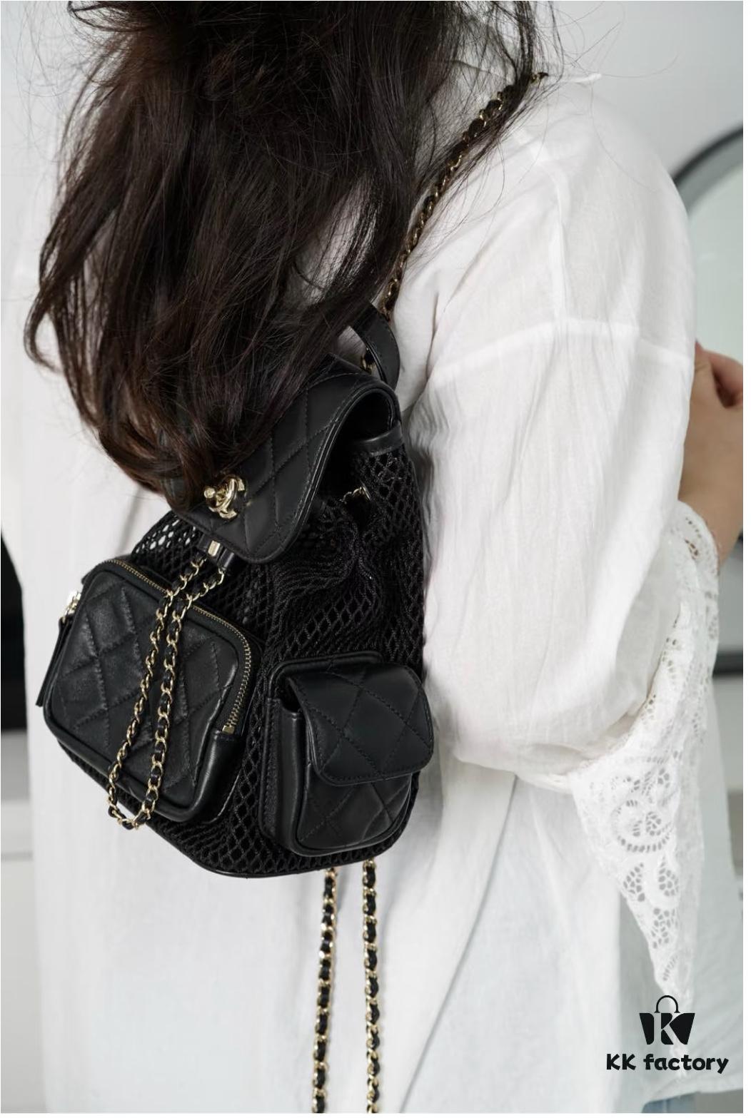 CHANEL 25S Spring/Summer Bestseller Series Mesh Netting Backpack