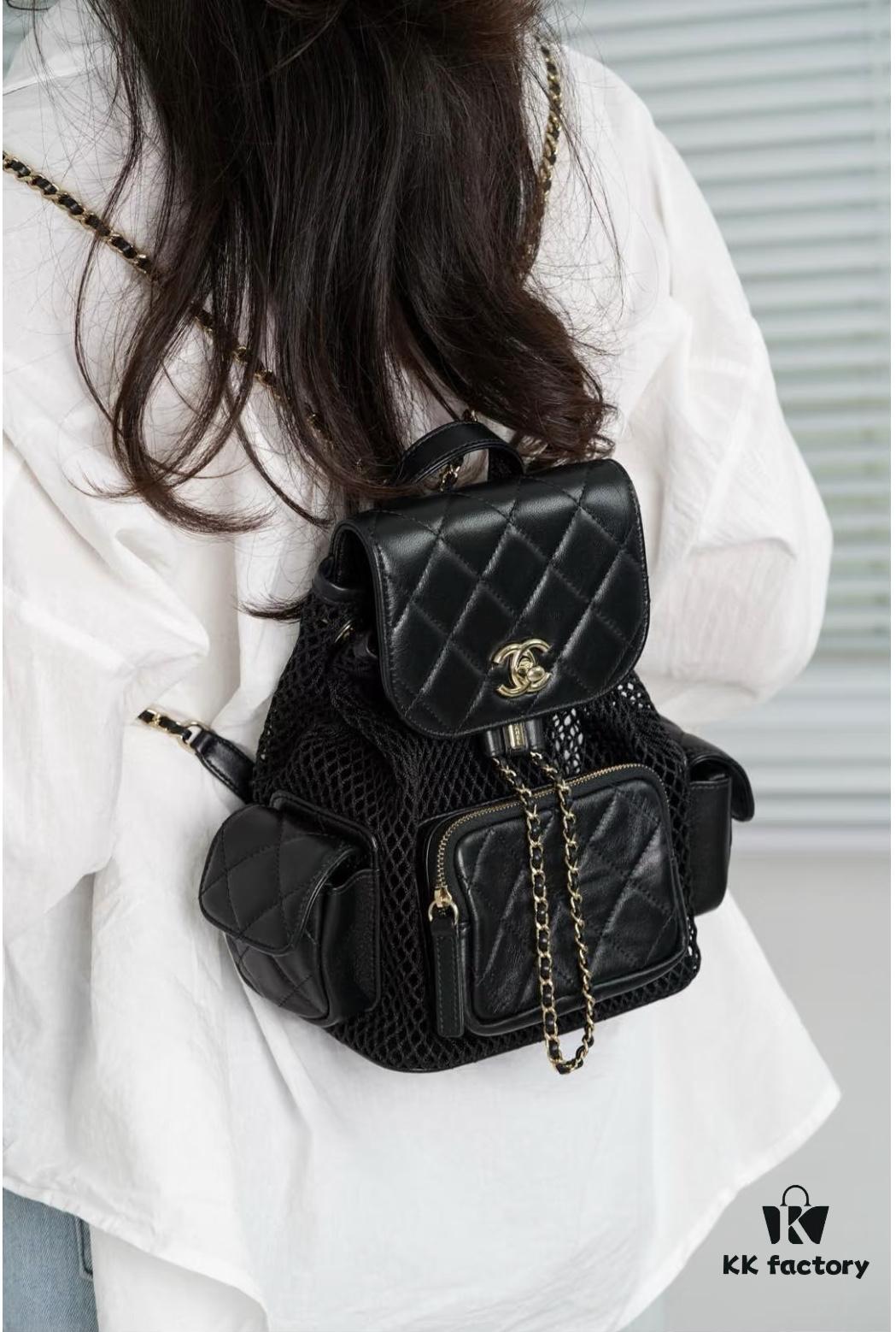 CHANEL 25S Spring/Summer Bestseller Series Mesh Netting Backpack