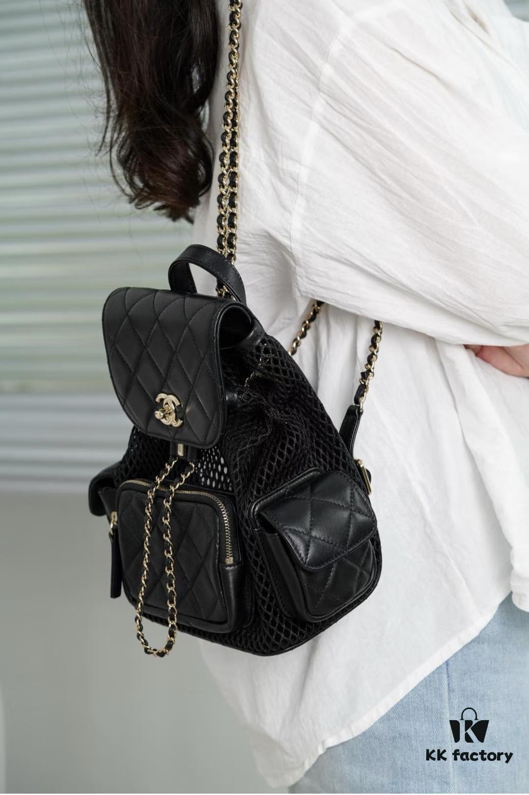 CHANEL 25S Spring/Summer Bestseller Series Mesh Netting Backpack