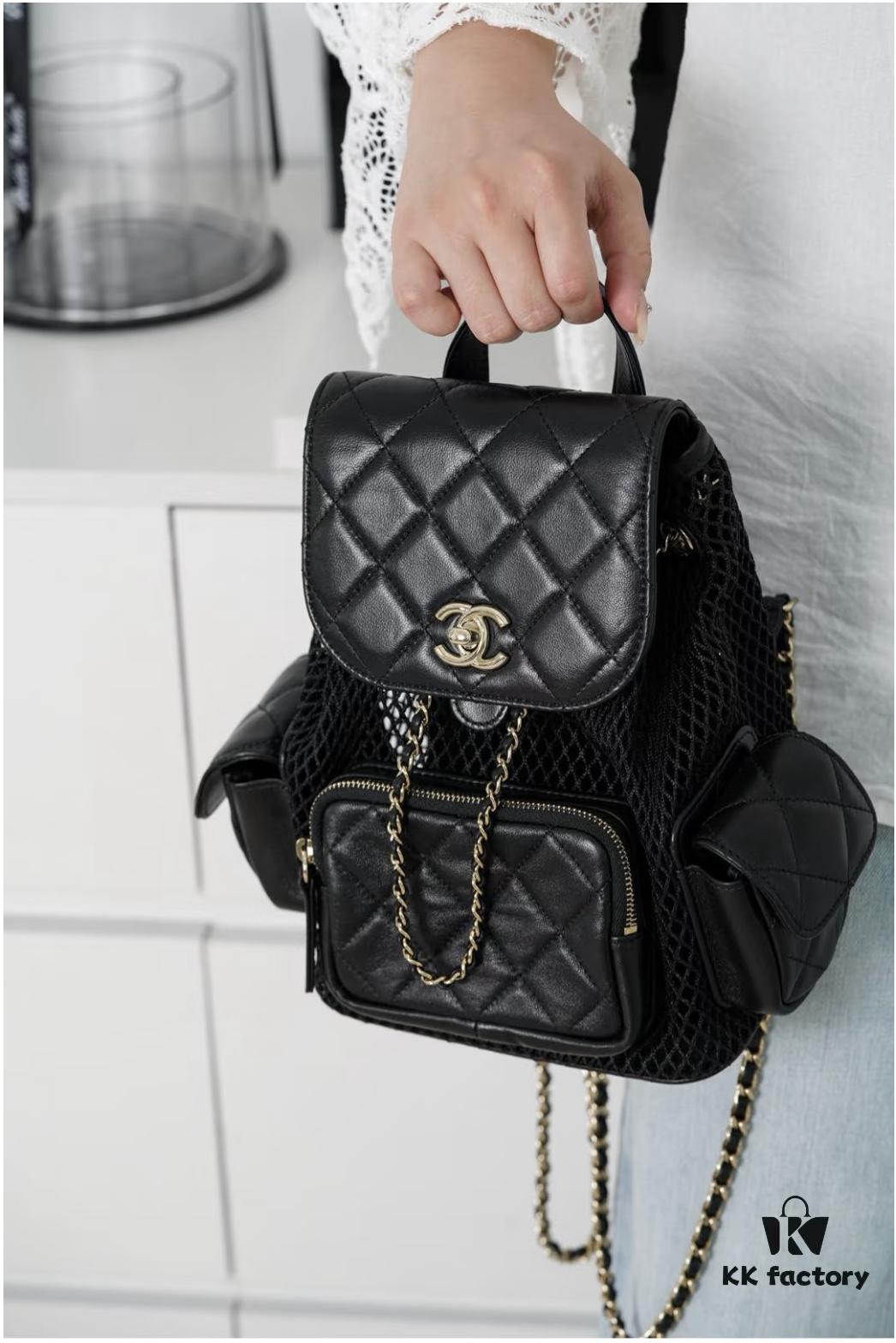 CHANEL 25S Spring/Summer Bestseller Series Mesh Netting Backpack