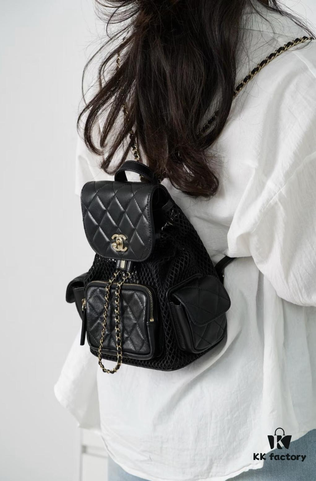 CHANEL 25S Spring/Summer Bestseller Series Mesh Netting Backpack