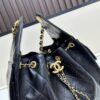 Upgraded Chanel 25C Style Hobo Bag in Quilted Calf Leather – Mini Crossbody Bucket Bag with Vintage Gold-Tone Drawstring Closure, Diamond Stitching, and Classic Chain Strap