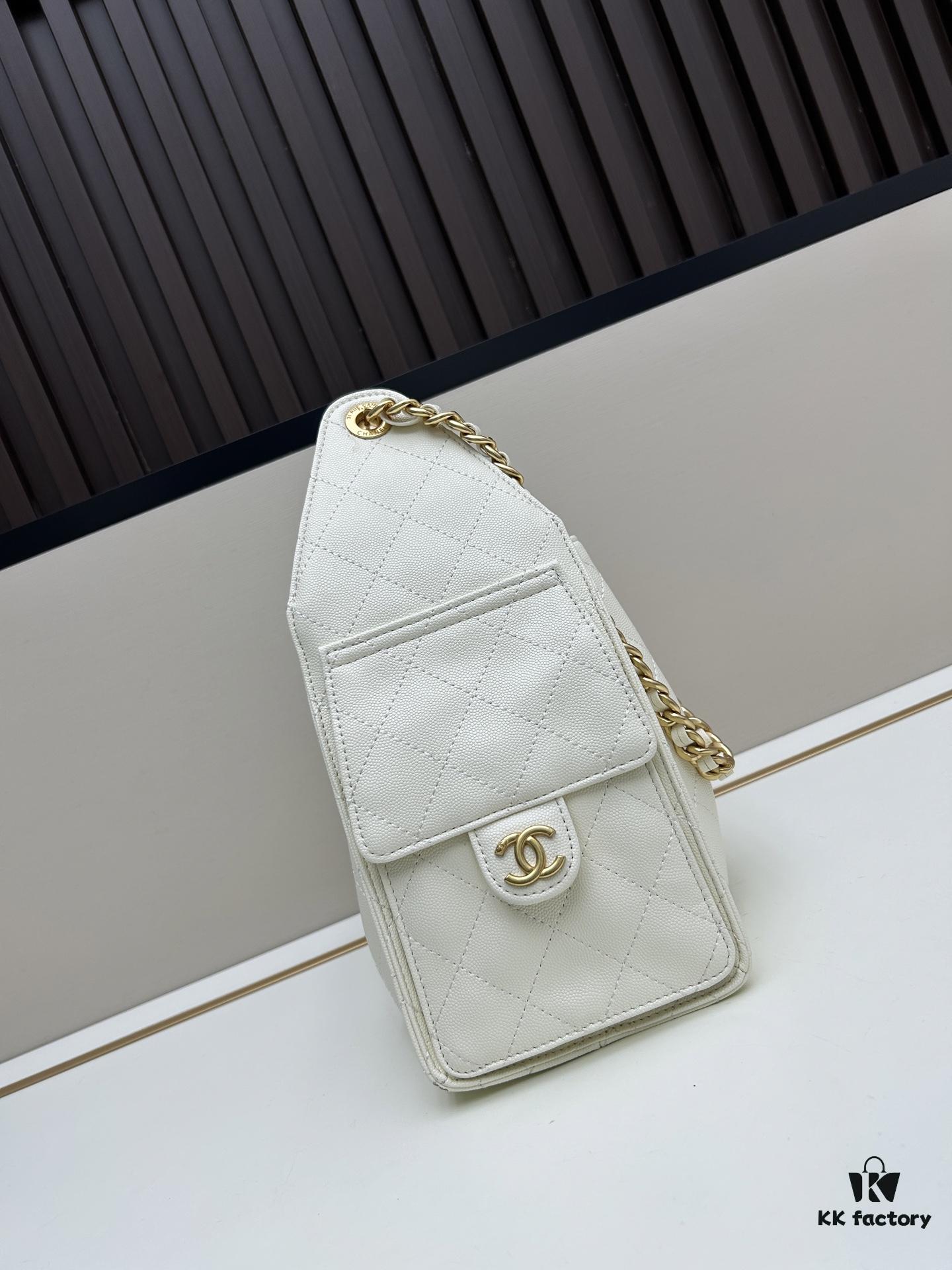 Upgraded Chanel 25C Hobo Bag in Quilted Calfskin - Small Vintage-Inspired Drawstring Bucket Bag with Retro Gold-Tone Hardware and Classic Chain Design