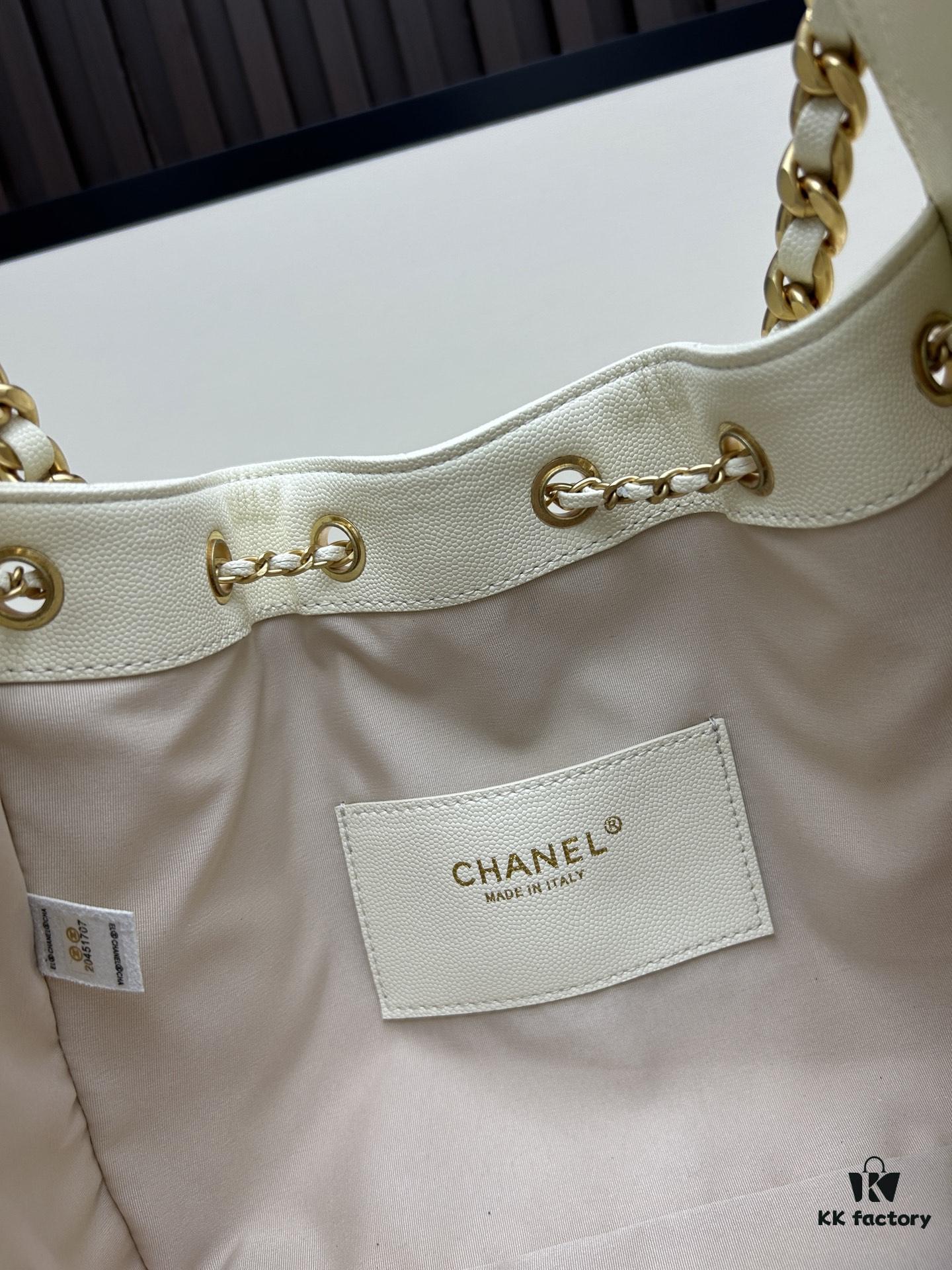 Upgraded Chanel 25C Hobo Bag in Quilted Calfskin - Small Vintage-Inspired Drawstring Bucket Bag with Retro Gold-Tone Hardware and Classic Chain Design