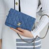 Chanel 22p Spring/Summer Collection New 19Bag Denim Light Color Sand Silver Hardware