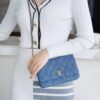 Chanel 22p Spring/Summer Collection New 19Bag Denim Light Color Sand Silver Hardware