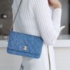 Chanel 22p Spring/Summer Collection New 19Bag Denim Light Color Sand Silver Hardware