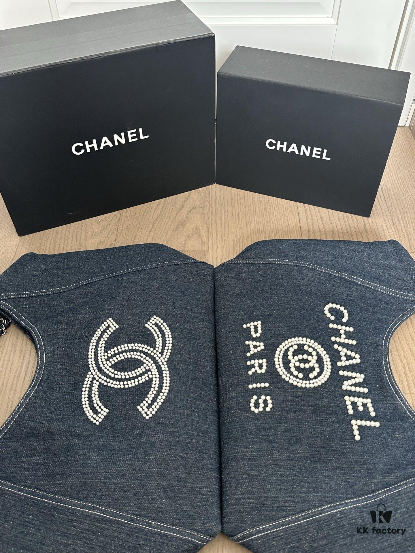 CHANEL VINTAGE Pearl Denim