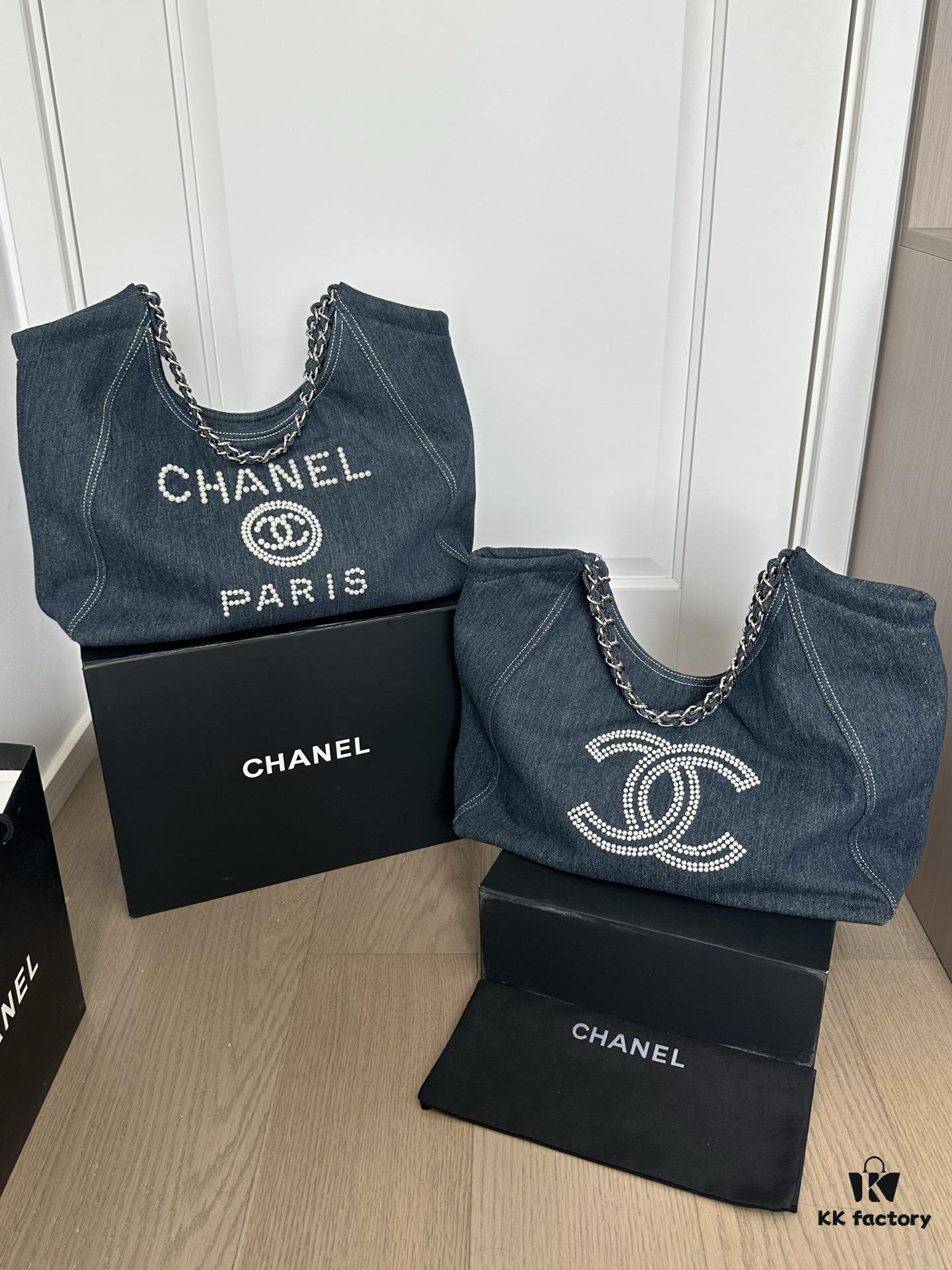 CHANEL VINTAGE Pearl Denim