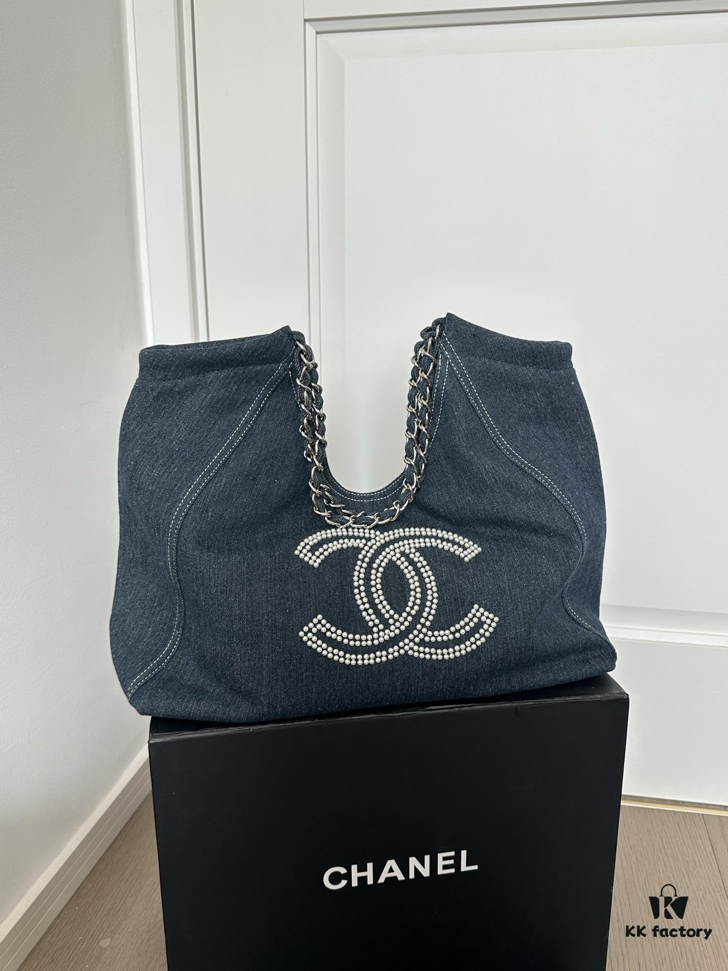 CHANEL VINTAGE Pearl Denim