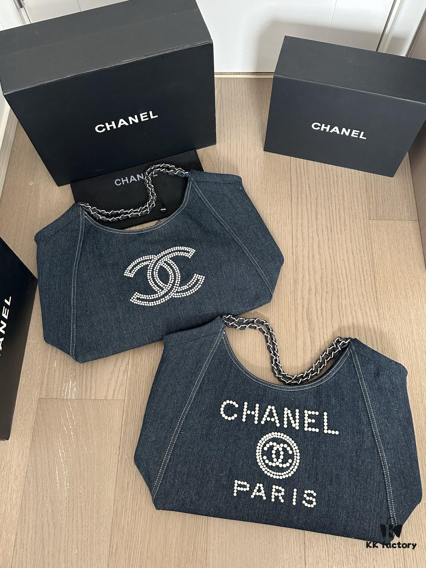 CHANEL VINTAGE Pearl Denim
