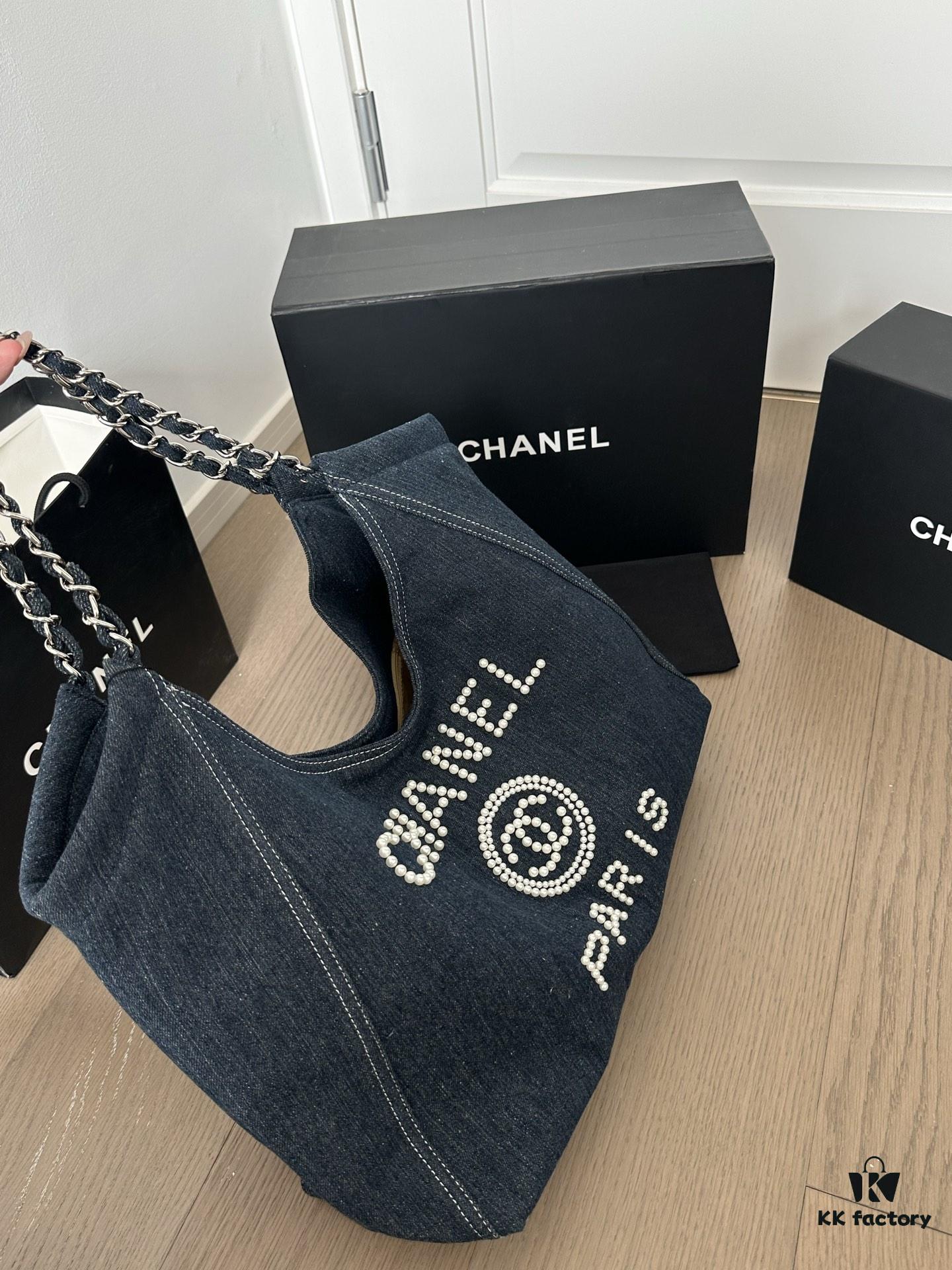 CHANEL VINTAGE Pearl Denim