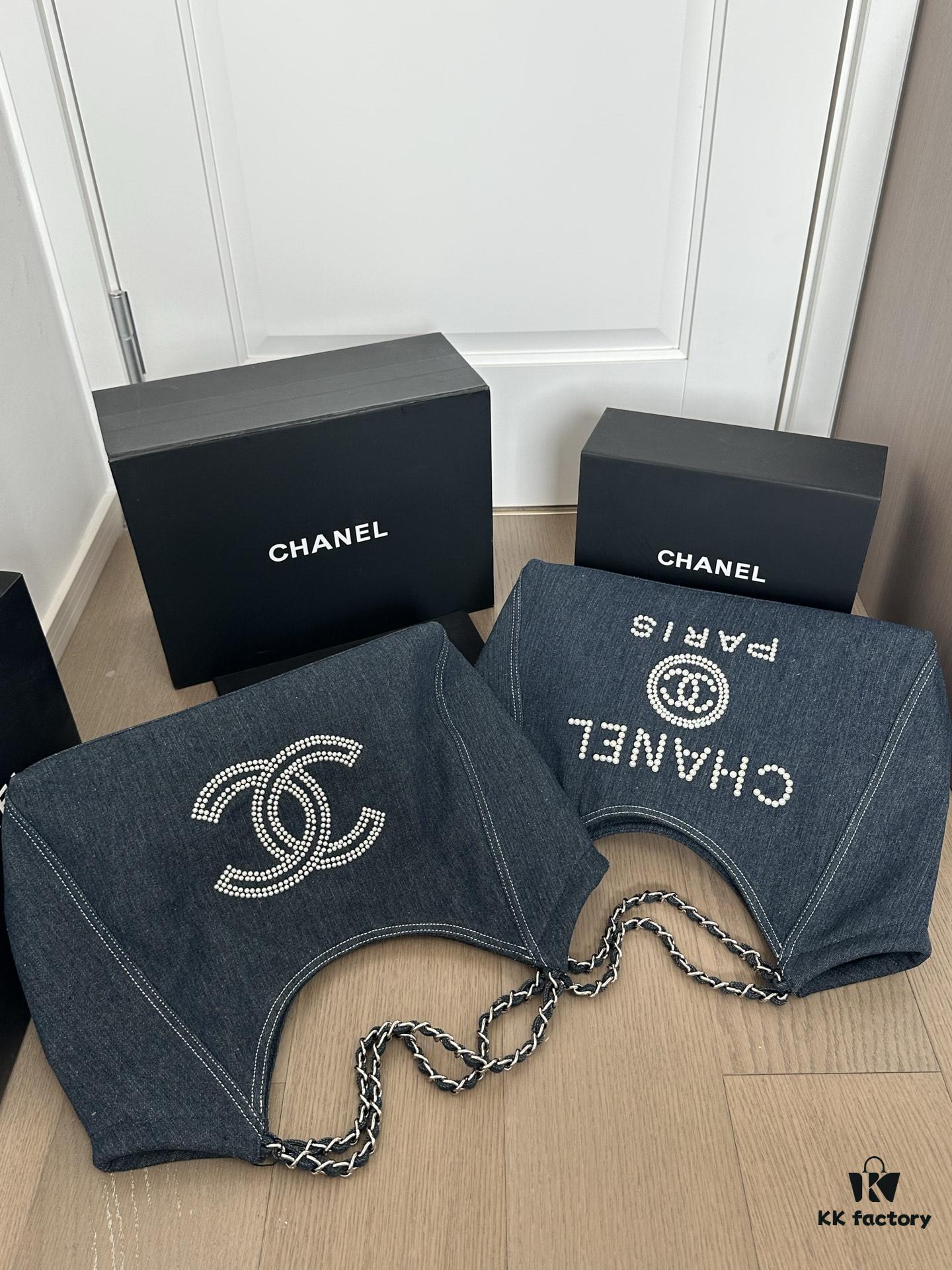 CHANEL VINTAGE Pearl Denim