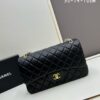 Chanel Classic CF1113 Lambskin Electroplated Hardware with Glazed Finish, Premium Cowhide Gold Tone Clasp, Authentic Custom Import Level