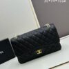 Chanel Classic CF1113 Calfskin Quilted Lambskin Bag with Electroplated Hardware, Glazed Finish for Long-Lasting Color Retention