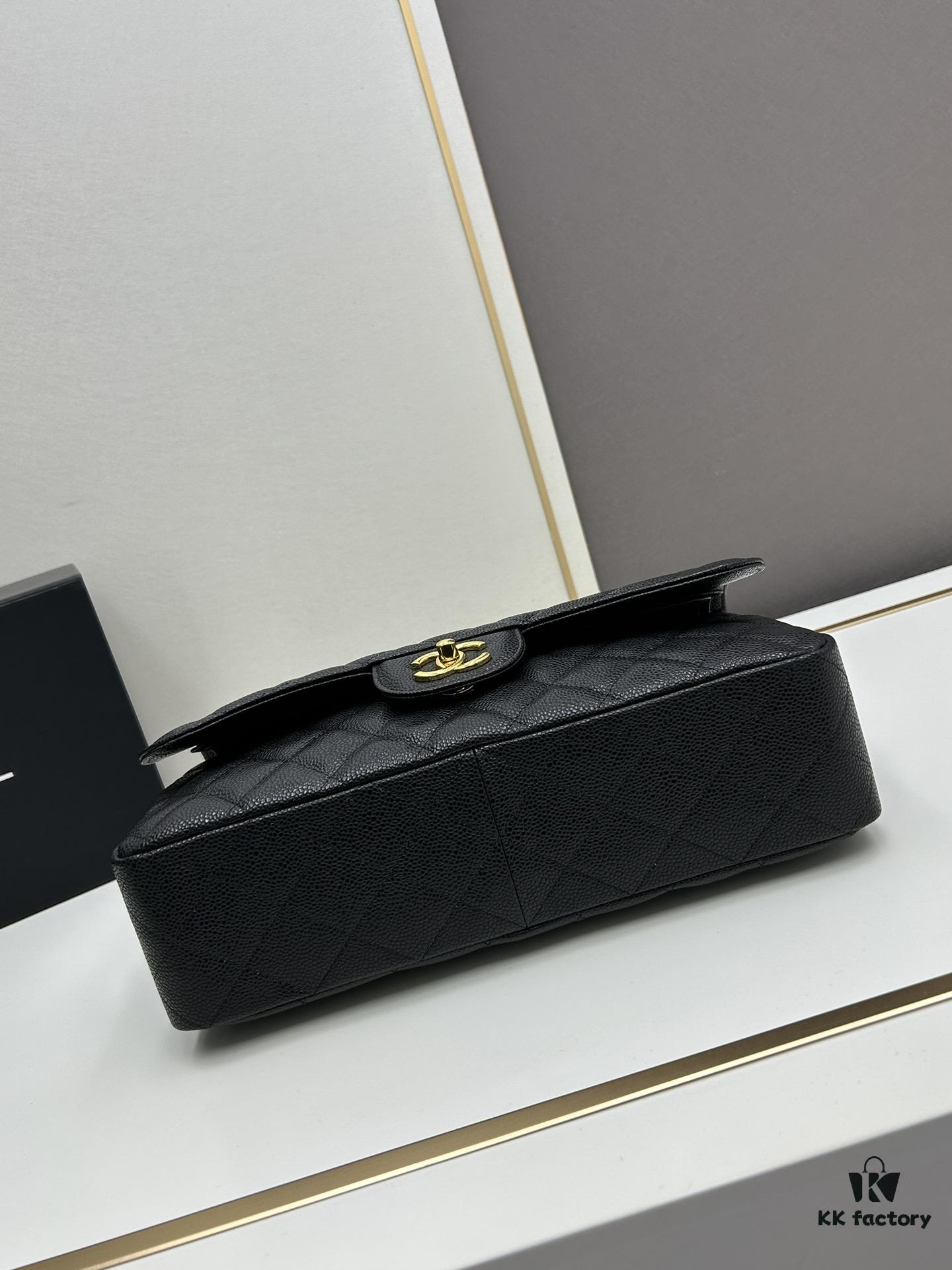 Chanel Classic CF1113 Calfskin Quilted Lambskin Bag with Electroplated Hardware, Glazed Finish for Long-Lasting Color Retention