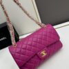 Chanel Classic CF1112 Lambskin Electroplated Hardware with Glazed Finish, Premium Cowhide Gold Tone Clasp