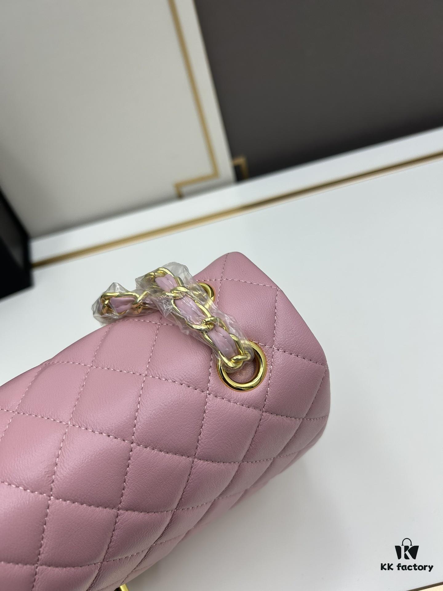 Chanel Classic CF1112 Lambskin Electroplated Hardware with Glazed Finish, Premium Cowhide Gold Tone Trim