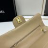 Chanel Classic CF1112 Lambskin Electroplated Hardware with Glazed Finish, Premium Cowhide Gold Tone Clasp