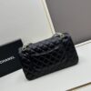 Chanel Classic CF1112 Lambskin Electroplated Hardware with Glazed Finish, Premium Cowhide Gold Tone Clasp