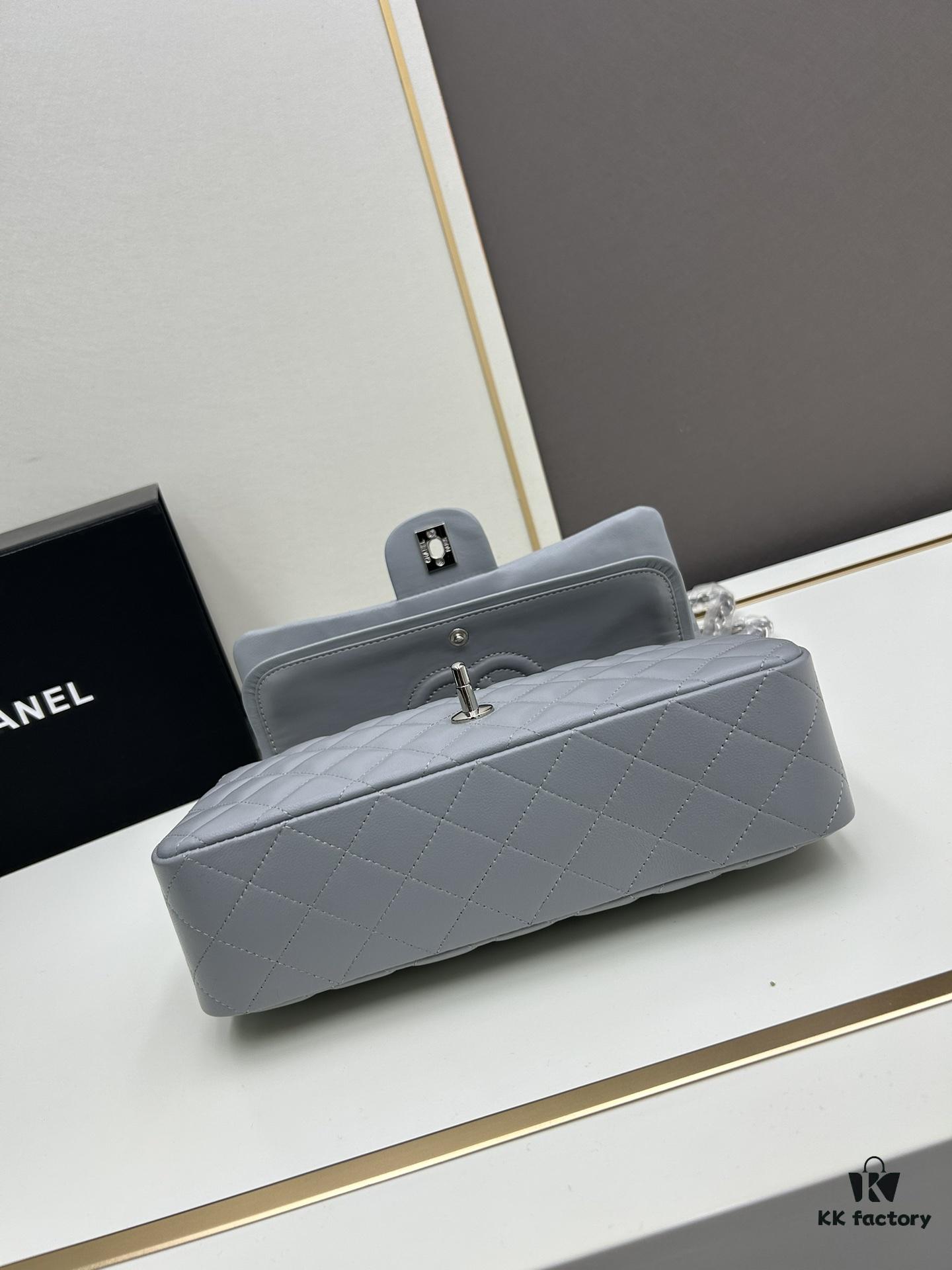 Chanel Classic CF1112 Lambskin Electroplated Hardware with Glazed Coating, Premium Cowhide Gold Tone Clasp