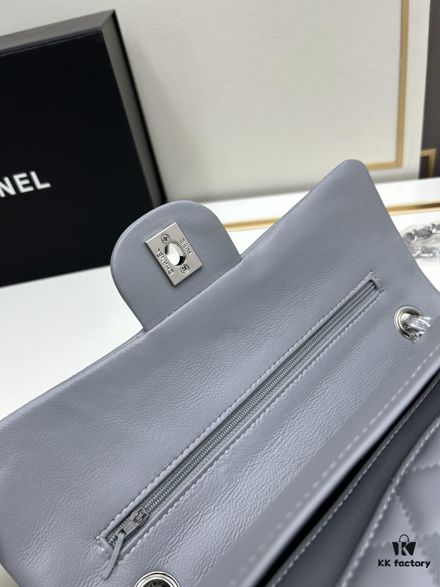 Chanel Classic CF1112 Lambskin Electroplated Hardware with Glazed Coating, Premium Cowhide Gold Tone Clasp