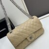 Chanel Classic CF1112 Lambskin Electroplated Hardware with Glazed Finish, Premium Cowhide Gold Tone Closure