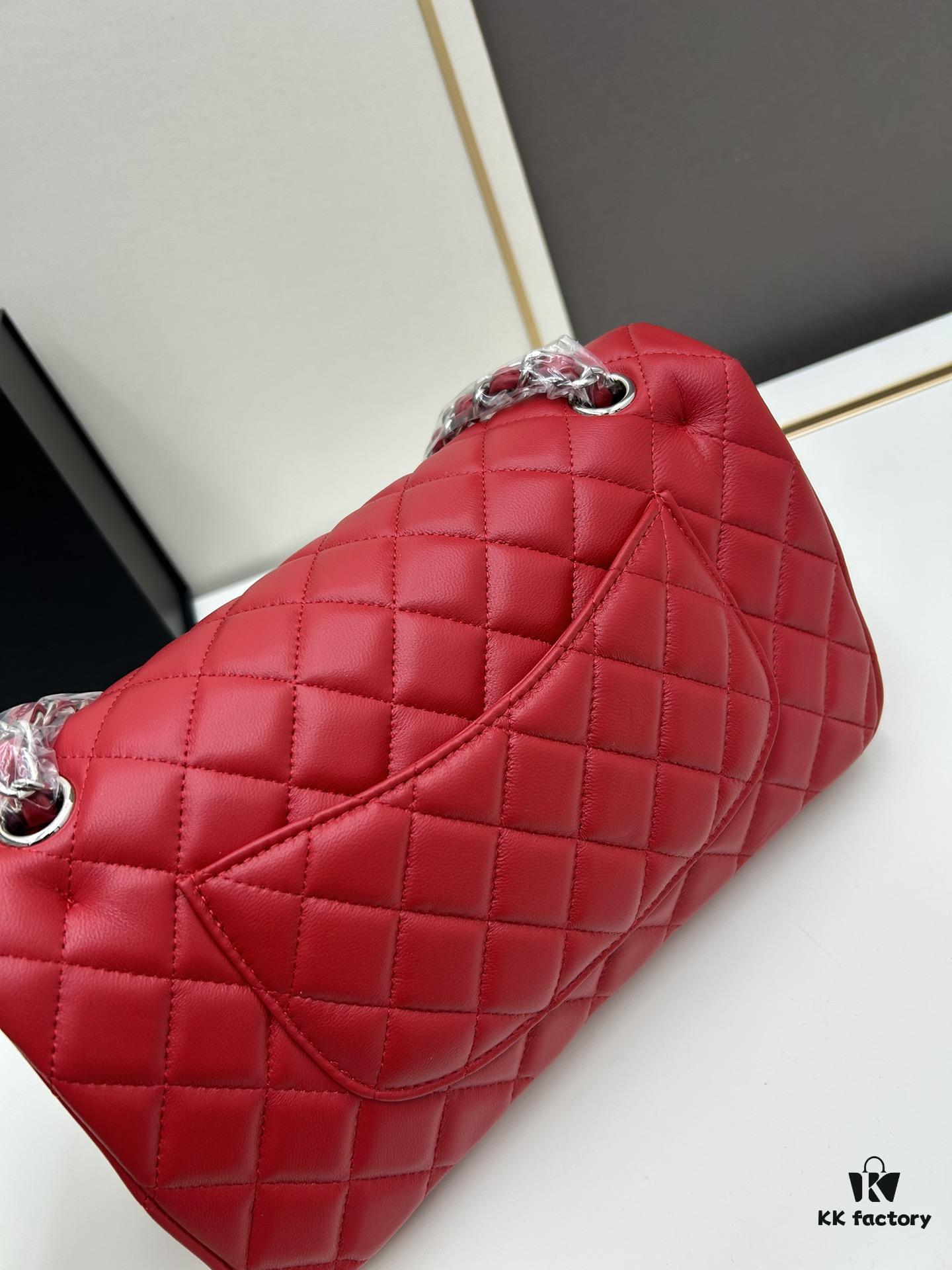 Chanel Classic CF1112 Lambskin Electroplated Hardware with Glaze Finish, Durable and Fade-Resistant, Premium Cowhide Gold Tone Clasp – Authentic Custom Import Level Design