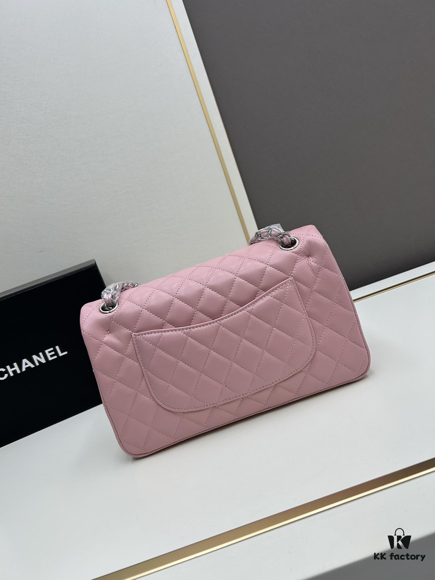 Chanel Classic CF1112 Lambskin Electroplated Hardware with Glazed Finish, Premium Cowhide Gold Tone Trim – Authentic Custom Import Level