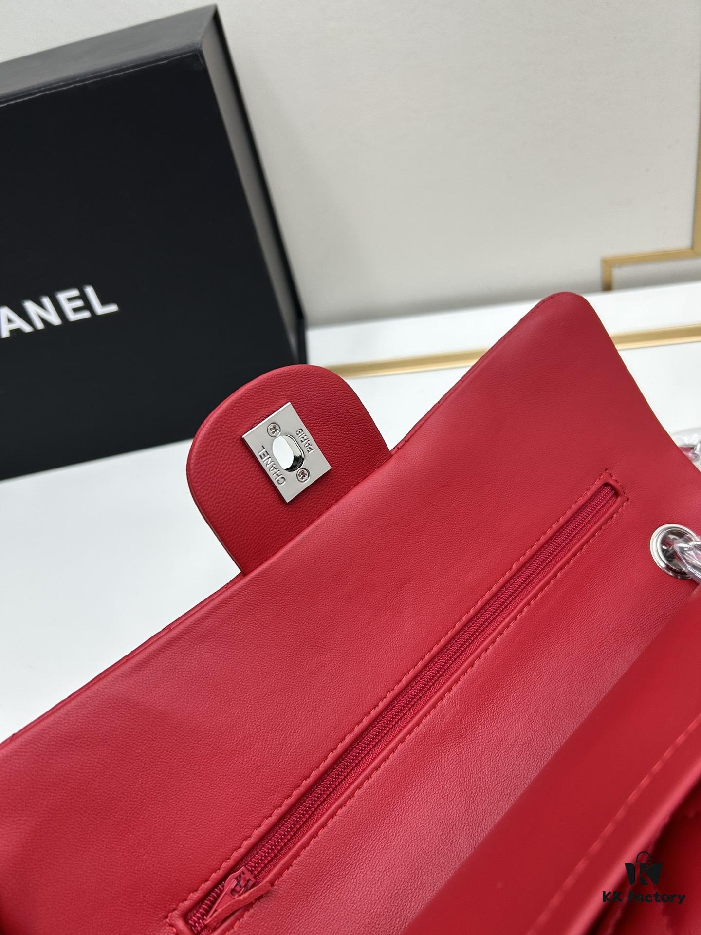 Chanel Classic CF1112 Lambskin Electroplated Hardware with Glaze Finish, Durable and Fade-Resistant, Premium Cowhide Gold Tone Clasp – Authentic Custom Import Level Design