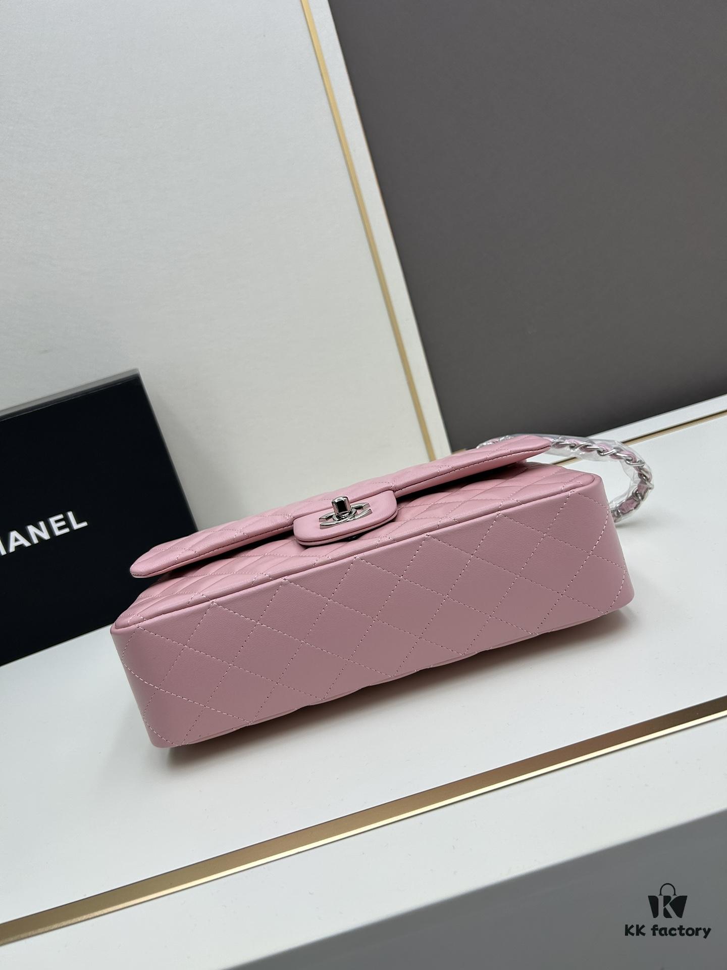 Chanel Classic CF1112 Lambskin Electroplated Hardware with Glazed Finish, Premium Cowhide Gold Tone Trim – Authentic Custom Import Level