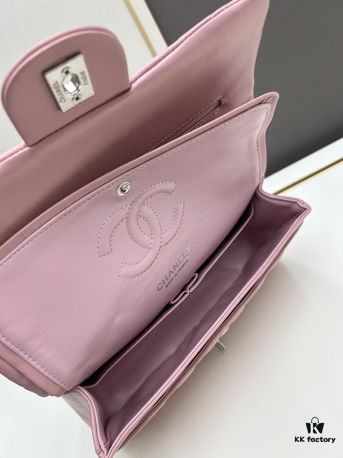 Chanel Classic CF1112 Lambskin Electroplated Hardware with Glazed Finish, Premium Cowhide Gold Tone Trim – Authentic Custom Import Level