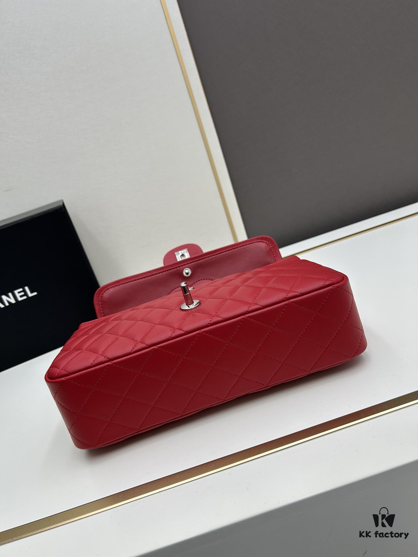 Chanel Classic CF1112 Lambskin Electroplated Hardware with Glaze Finish, Durable and Fade-Resistant, Premium Cowhide Gold Tone Clasp – Authentic Custom Import Level Design