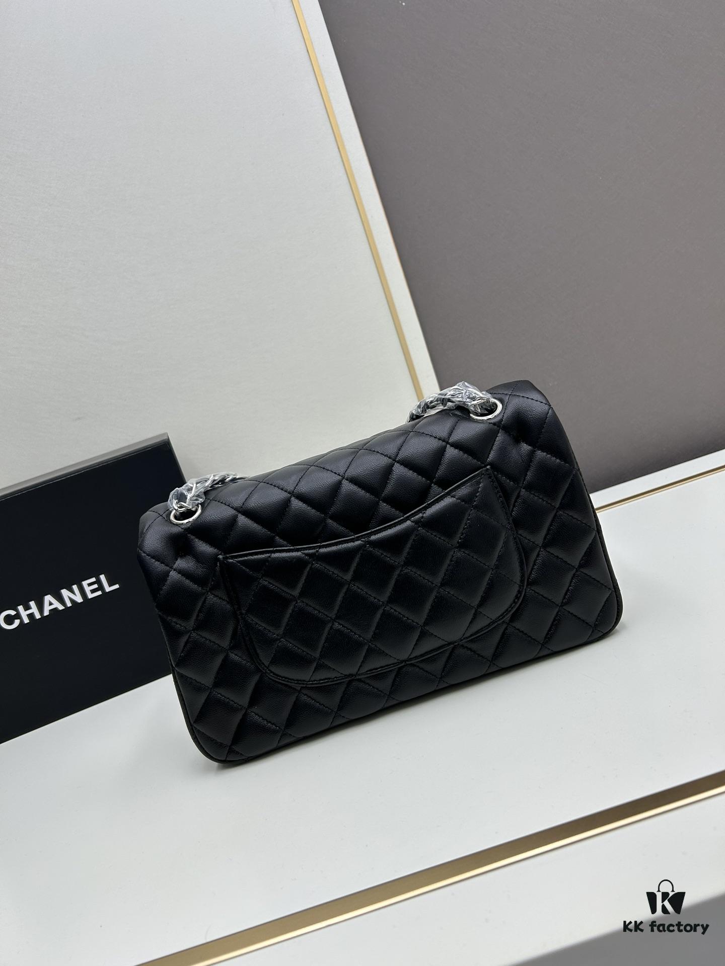 Chanel Classic CF1112 Lambskin Electroplated Hardware with Glazed Finish, Premium Cowhide Gold Tone Clasp – Authentic Custom Import Grade