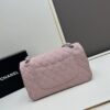 Chanel Classic CF1112 Calfskin Grain Texture Handbag with Plated Hardware