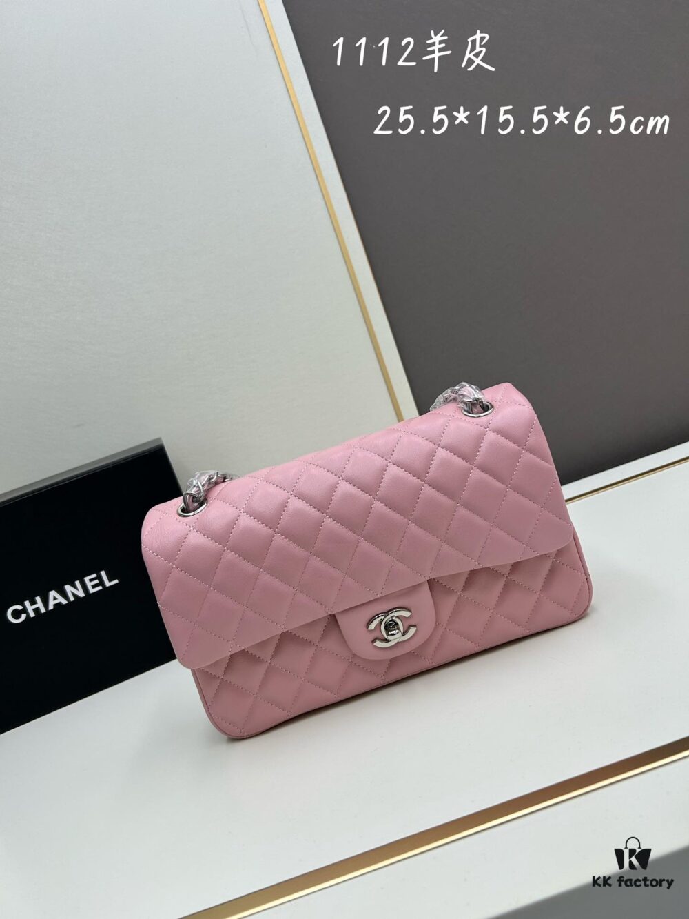 Chanel Classic CF1112 Lambskin Electroplated Hardware with Glazed Finish, Premium Cowhide Gold Tone Trim – Authentic Custom Import Level
