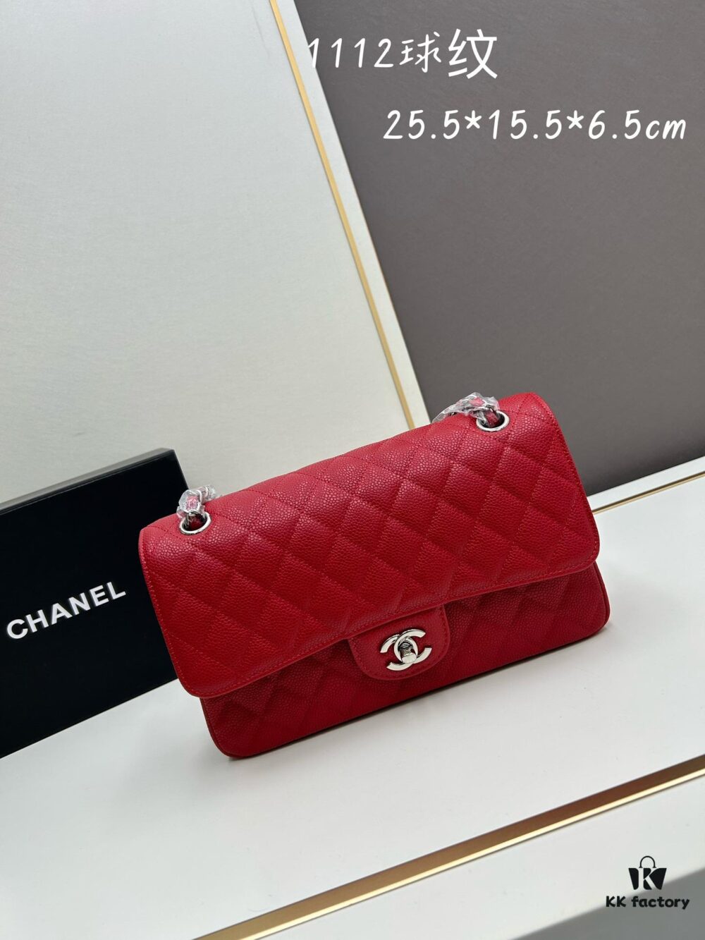 Chanel Classic CF1112 Calfskin Quilted Texture, Electroplated Hardware with Special Glazing Treatment for Long-Lasting Color Retention, Genuine Leather Gold Tone Clasp