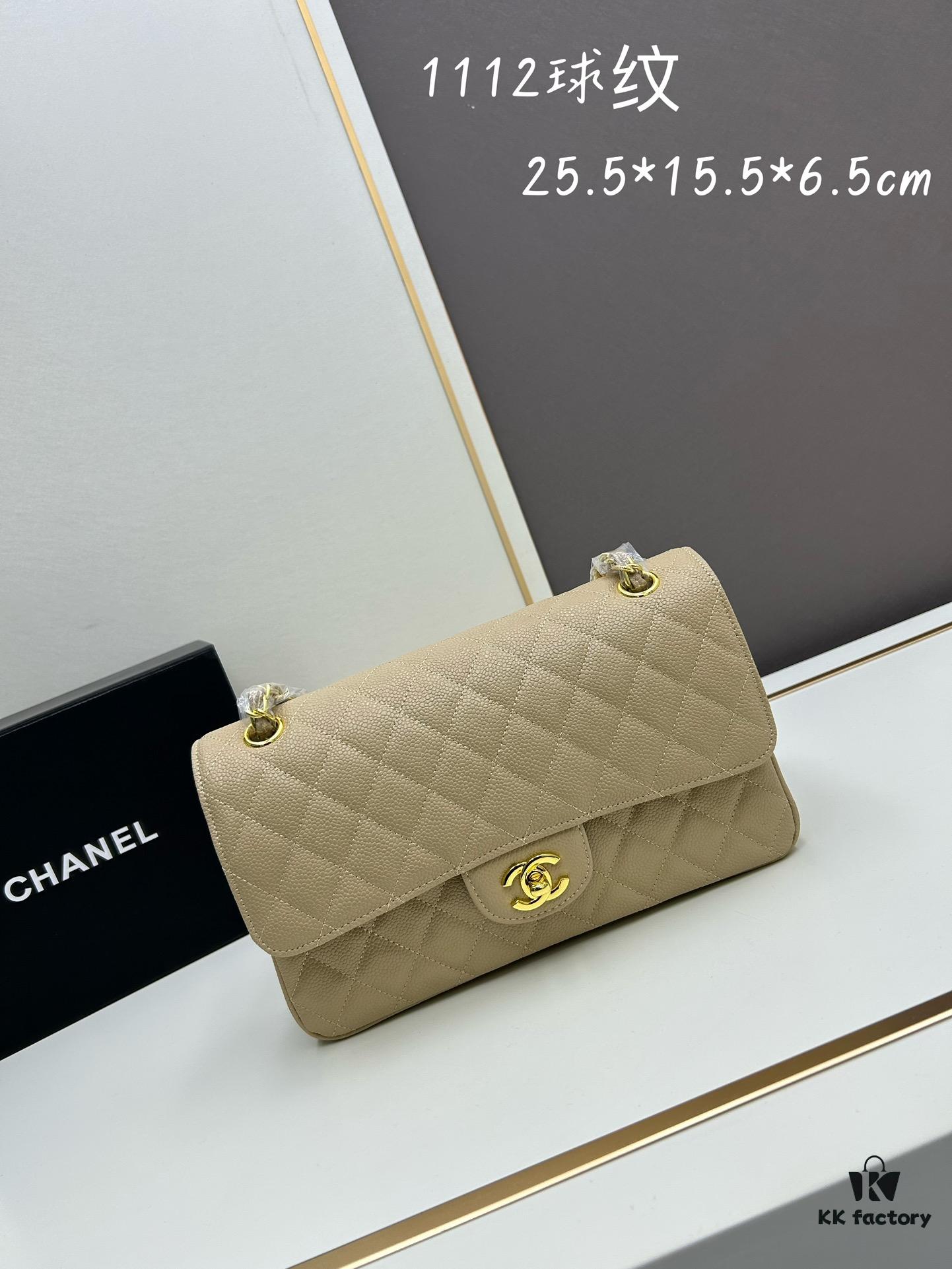 Chanel Classic CF1112 Calfskin Quilted Texture, Electroplated Hardware with Special Glazing Treatment for Long-Lasting Color Retention