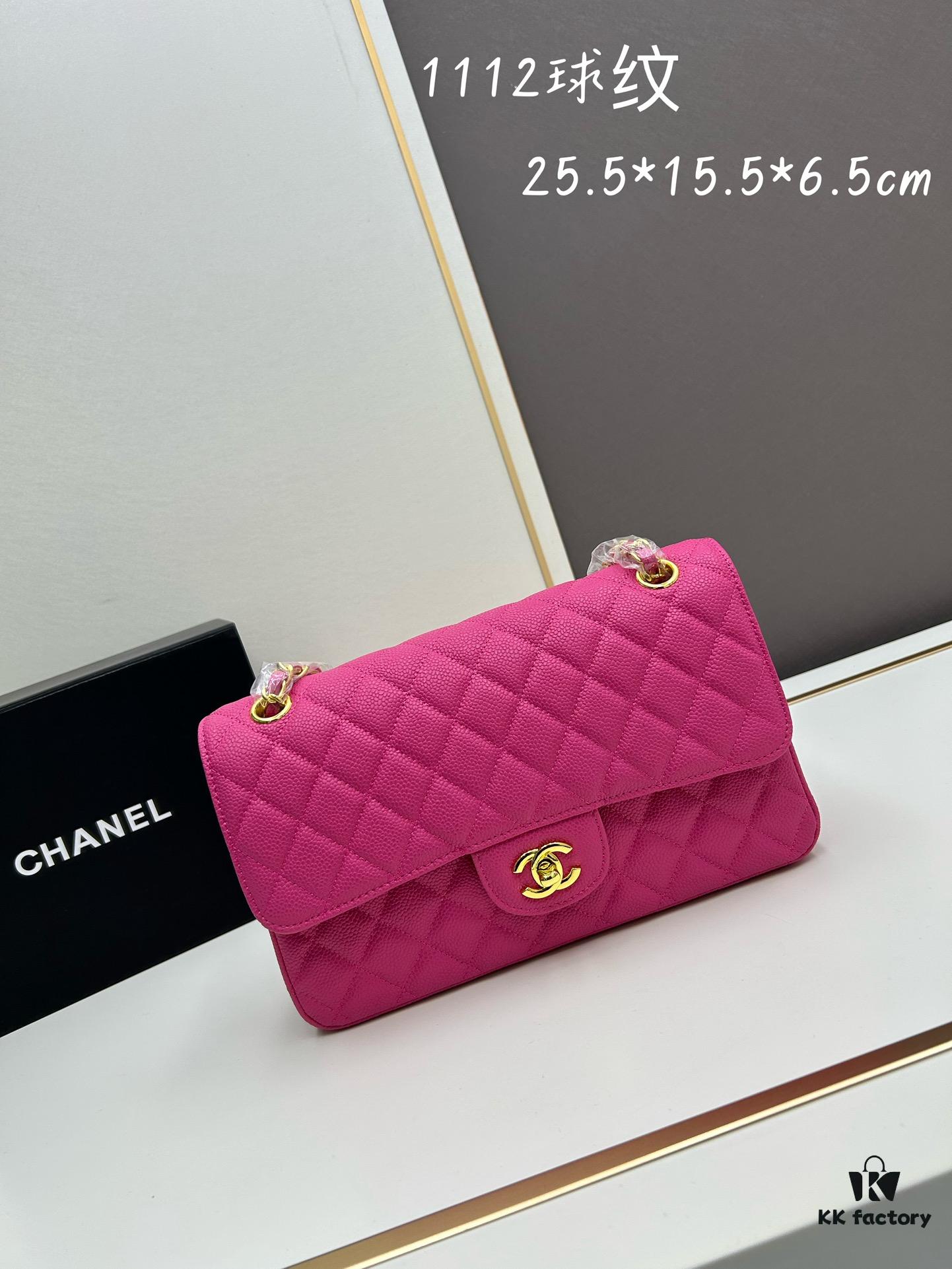 Chanel Classic CF1112 Calfskin Quilted Texture, Electroplated Hardware with Special Glazing Treatment for Long-Lasting Color Retention