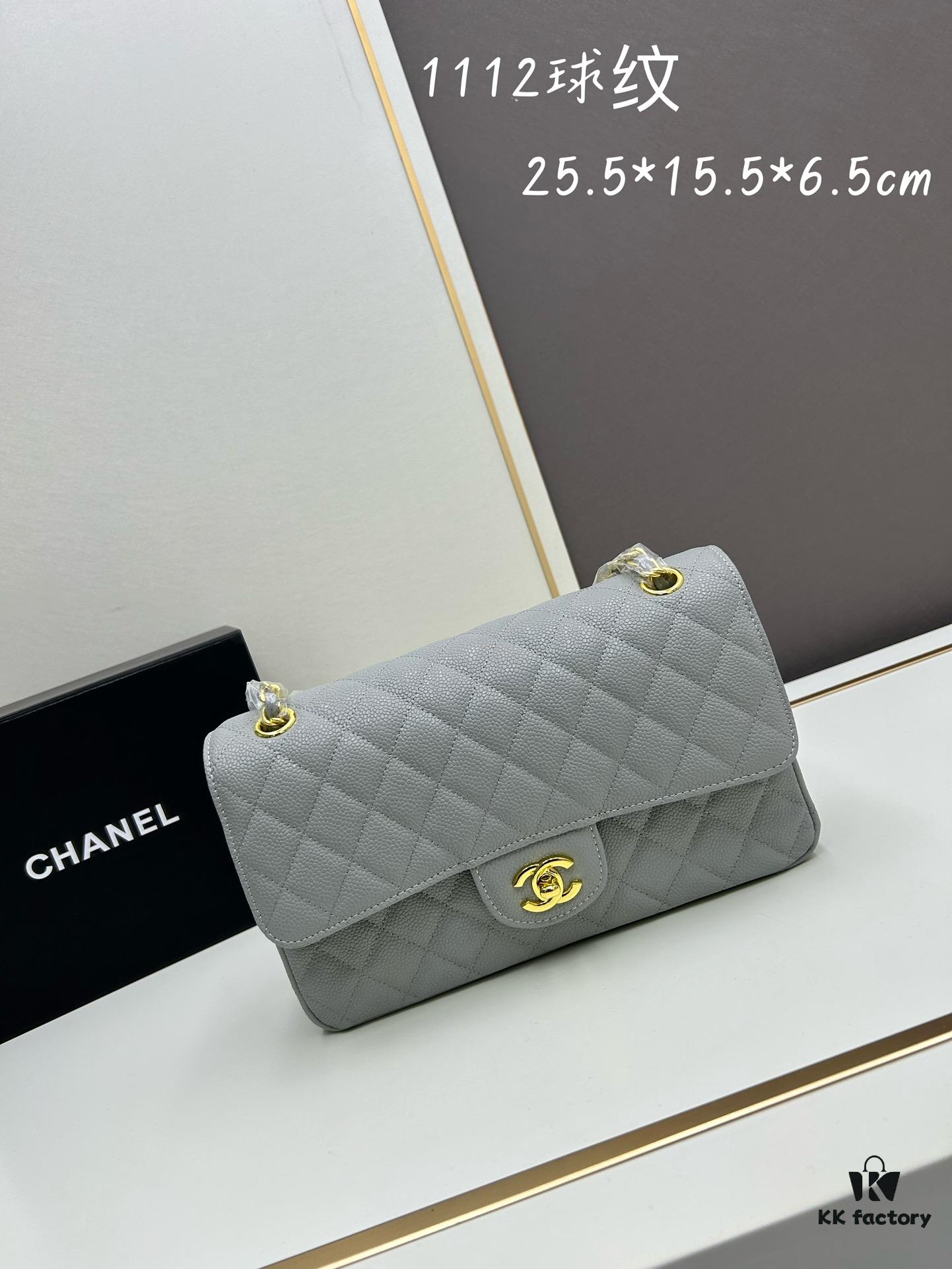 Chanel Classic CF1112 Calfskin Quilted Texture, Electroplated Hardware with Special Glazing Treatment for Long-Lasting Color Retention