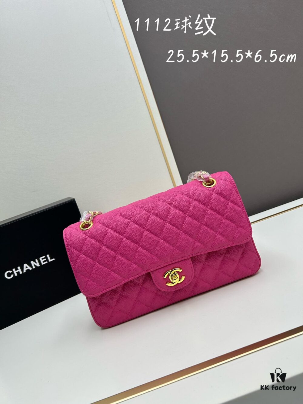 Chanel Classic CF1112 Lambskin Quilted Matelassé with Electroplated Hardware, Special Glaze-Treated for Long-Lasting Color
