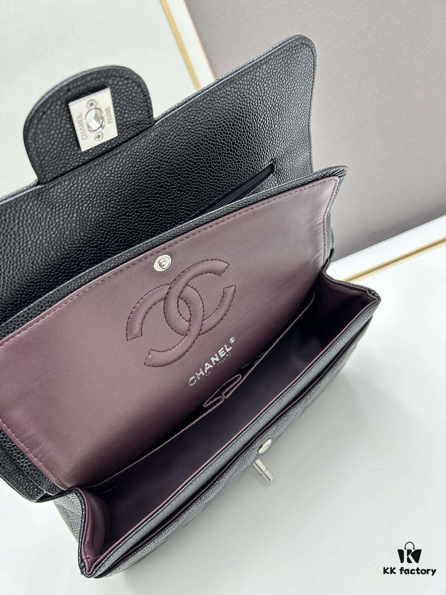 Chanel Classic CF1112 Calfskin Quilting Texture, Electroplated Hardware with Special Glaze Treatment for Long-Lasting Color Retention, Genuine Leather Gold Buckle