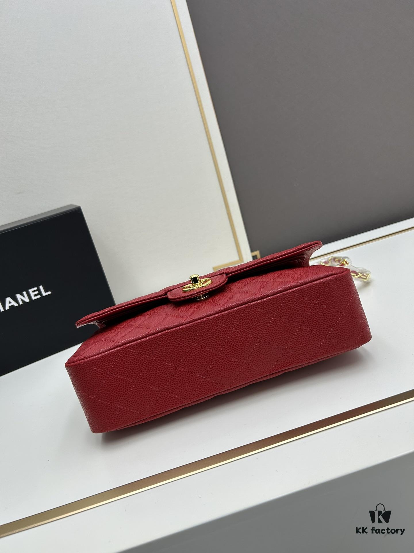Chanel Classic CF1112, Calf Grain Leather, Electroplated Hardware with Special Glaze Sealing for Long-Lasting Color Retention, Premium Custom Replica Level
