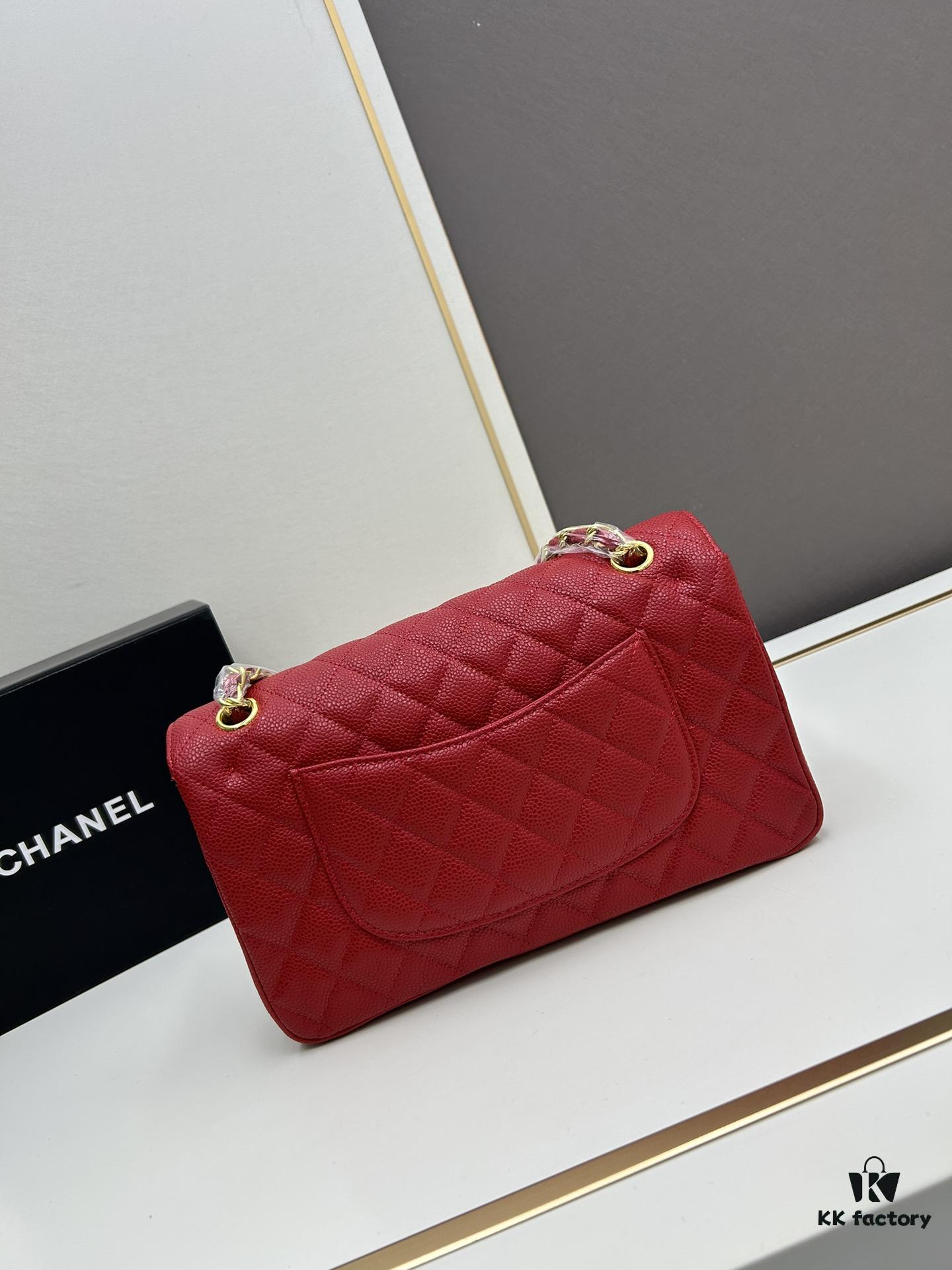 Chanel Classic CF1112, Calf Grain Leather, Electroplated Hardware with Special Glaze Sealing for Long-Lasting Color Retention, Premium Custom Replica Level