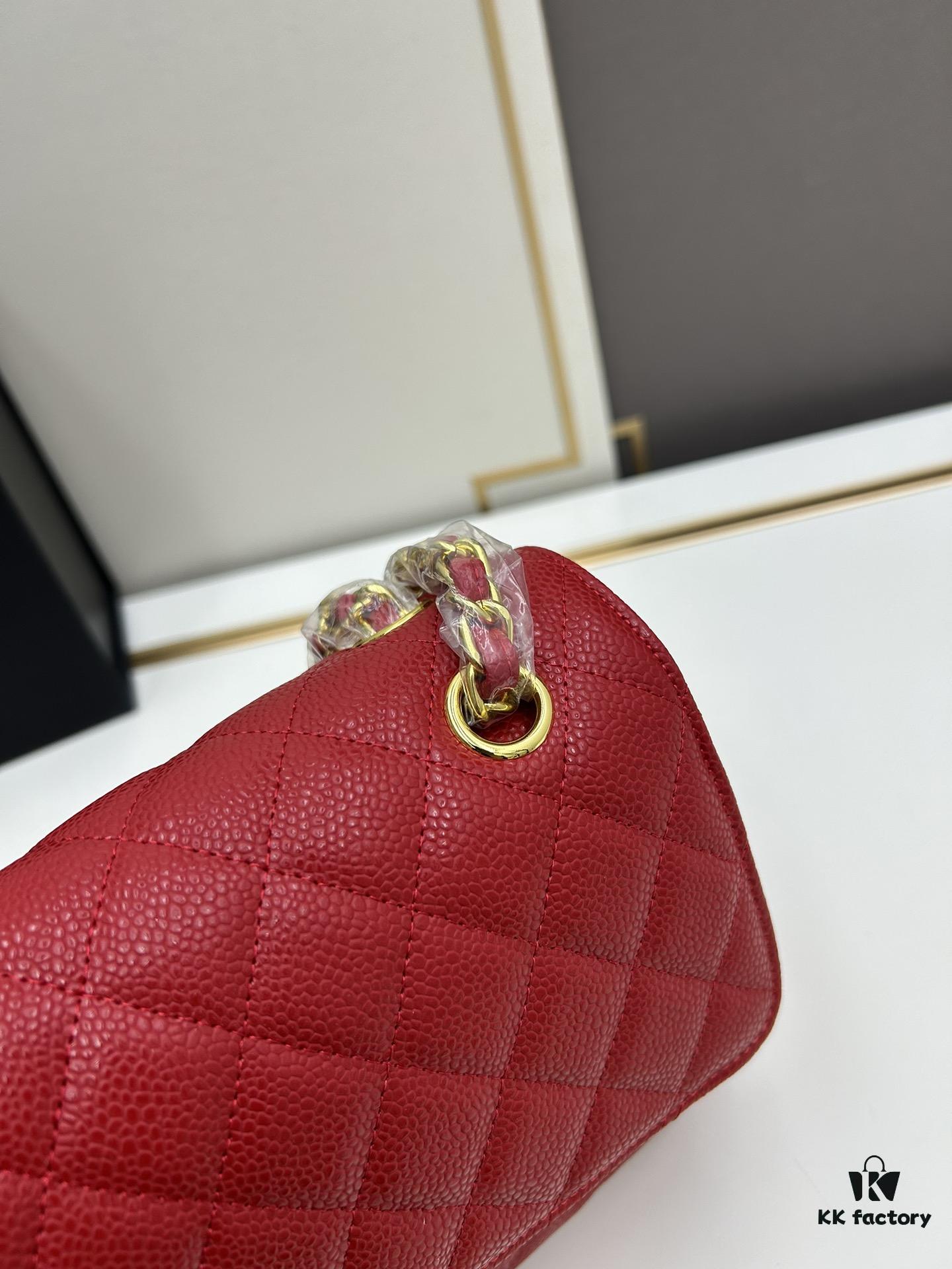 Chanel Classic CF1112, Calf Grain Leather, Electroplated Hardware with Special Glaze Sealing for Long-Lasting Color Retention, Premium Custom Replica Level