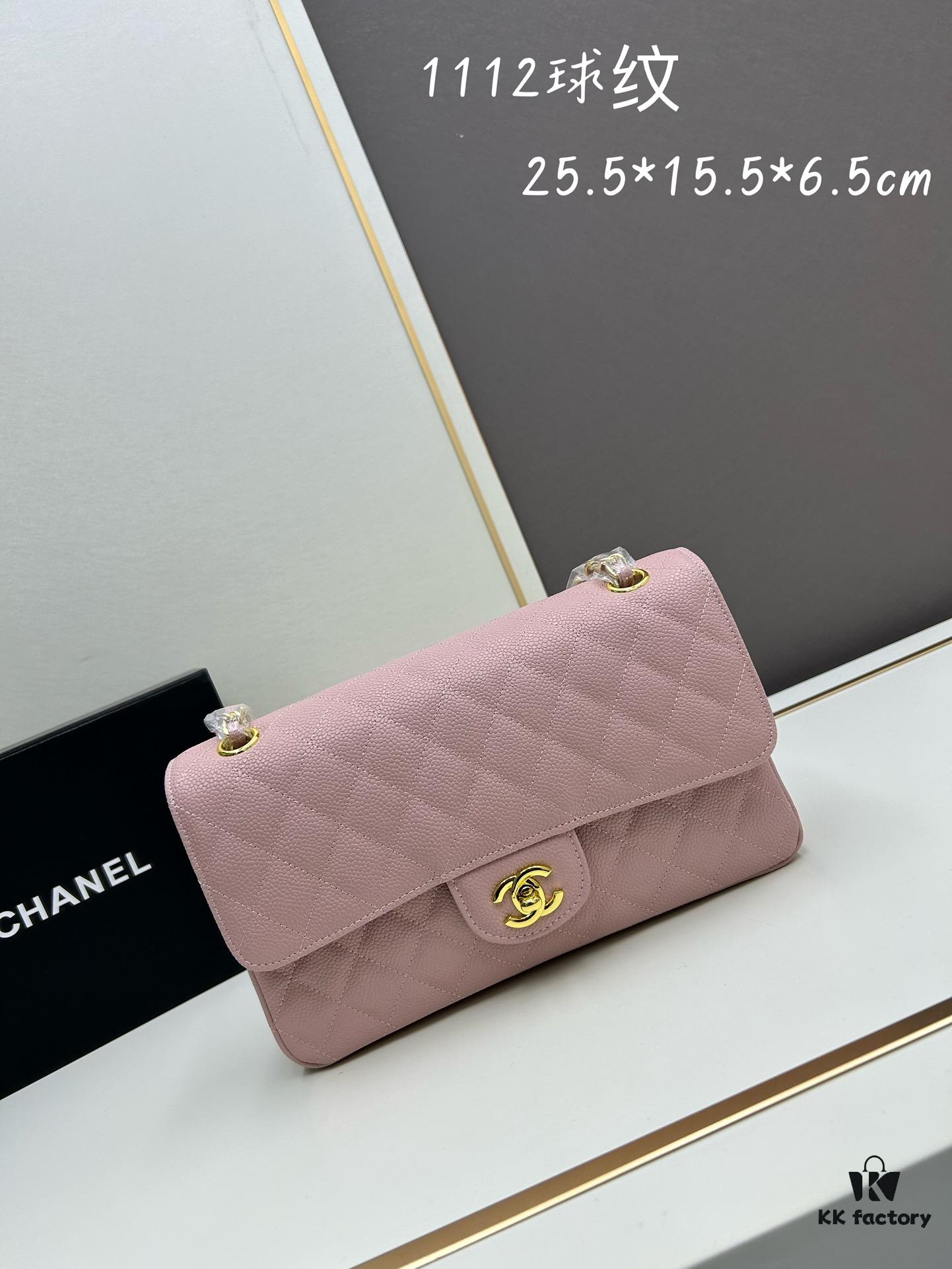 Chanel Classic CF1112 Calfskin Grain Texture, Electroplated Hardware with Special Glazing Treatment for Long-Lasting Color Retention, Premium Custom Authentic-Level Overseas Proxy Purchase Grade