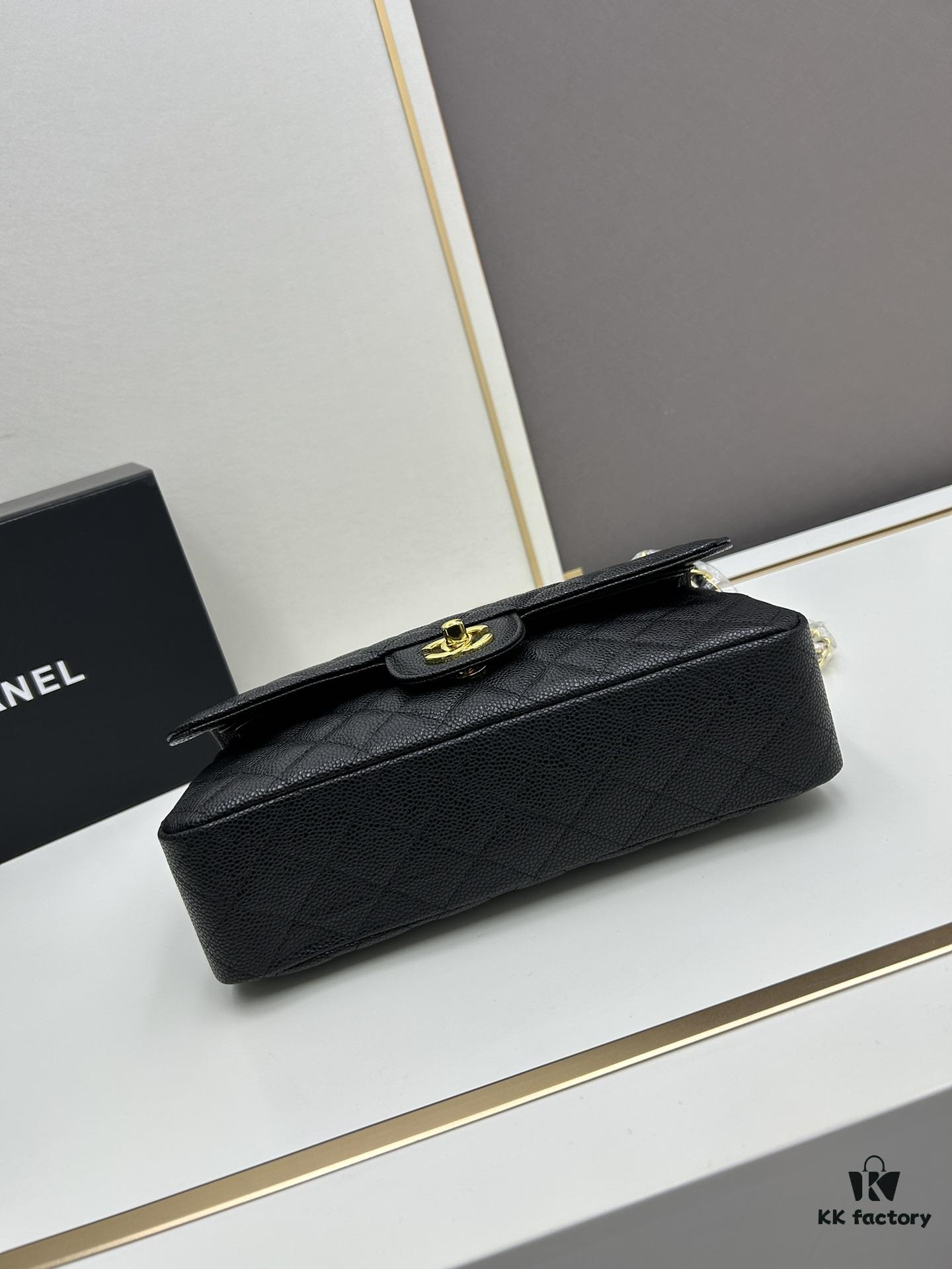 Chanel Classic CF1112 Calfskin Quilted Texture with Electroplated Hardware, Special Glaze-Treated for Long-Lasting Color Retention